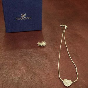 Swarovski Heart Necklace and Earring Set